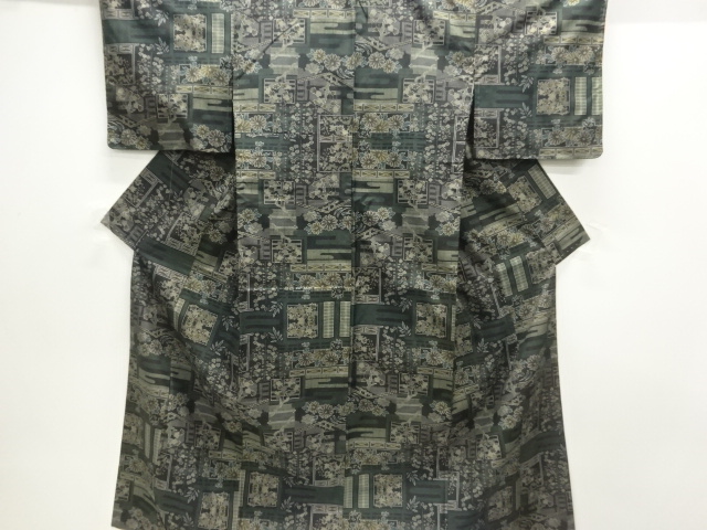 Japanese Kimono / Tsumugi Omeshi Silk
